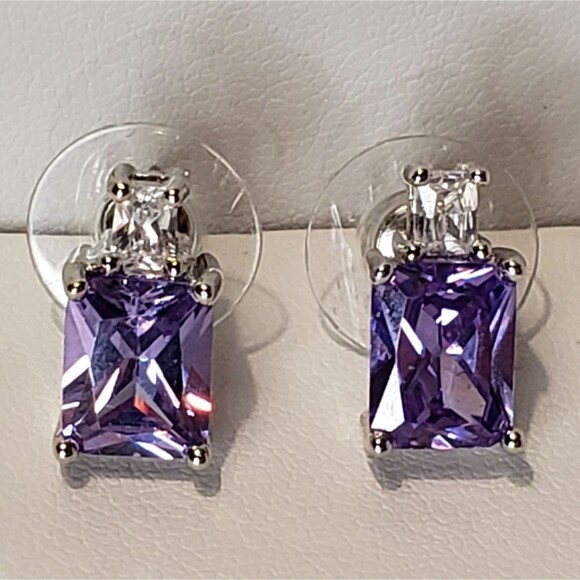 Amethyst with Silver Setting Ring, Earrings, Necklace, NWOT - Picture 8 of 13